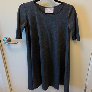 Golden Tote Cut and Sew Summer Swing Dress - Gray XS